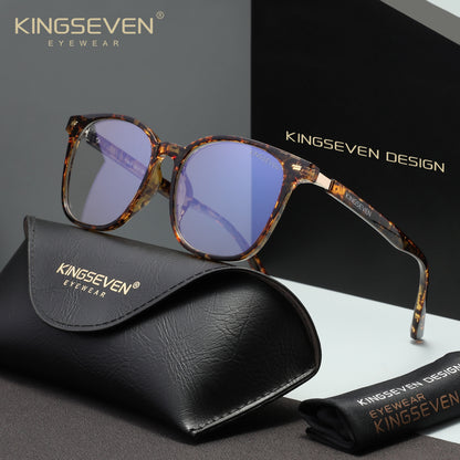 KINGSEVEN N7868 leopard-gold-gold blue light sunglasses