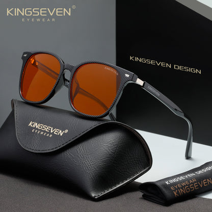 KINGSEVEN N7868 stripe-water-silver blue light sunglasses