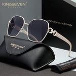 KINGSEVEN N7898 white-gray polarized sunglasses for women