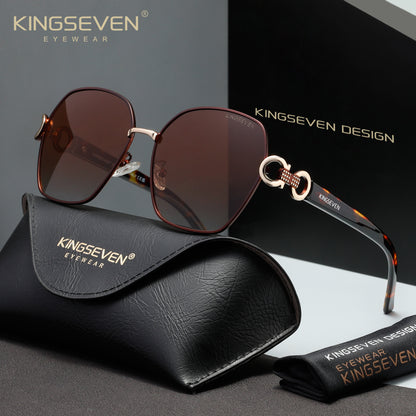 KINGSEVEN N7898 brown polarized sunglasses for women