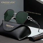 KINGSEVEN N7898 black-green polarized sunglasses for women