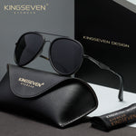 KINGSEVEN N7936 black-gray polarized sunglasses for men