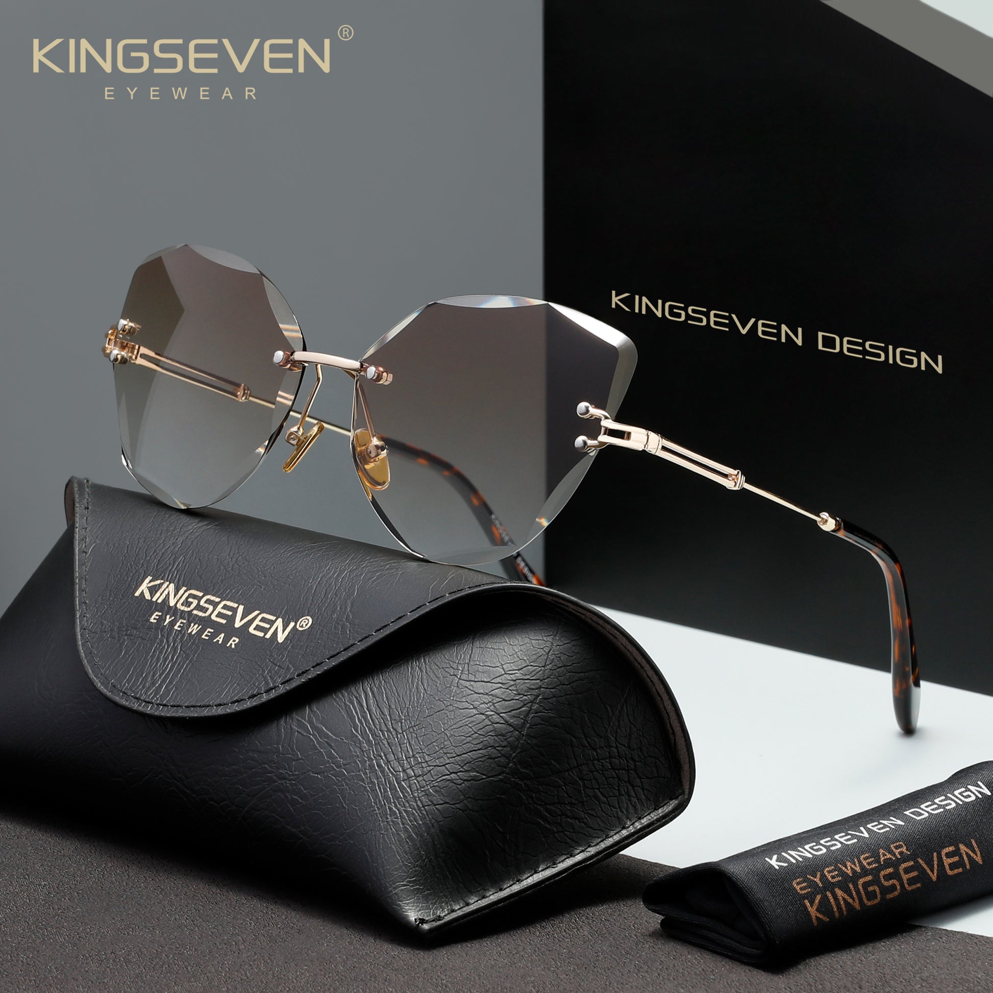 KINGSEVEN N801 brown sunglasses for women