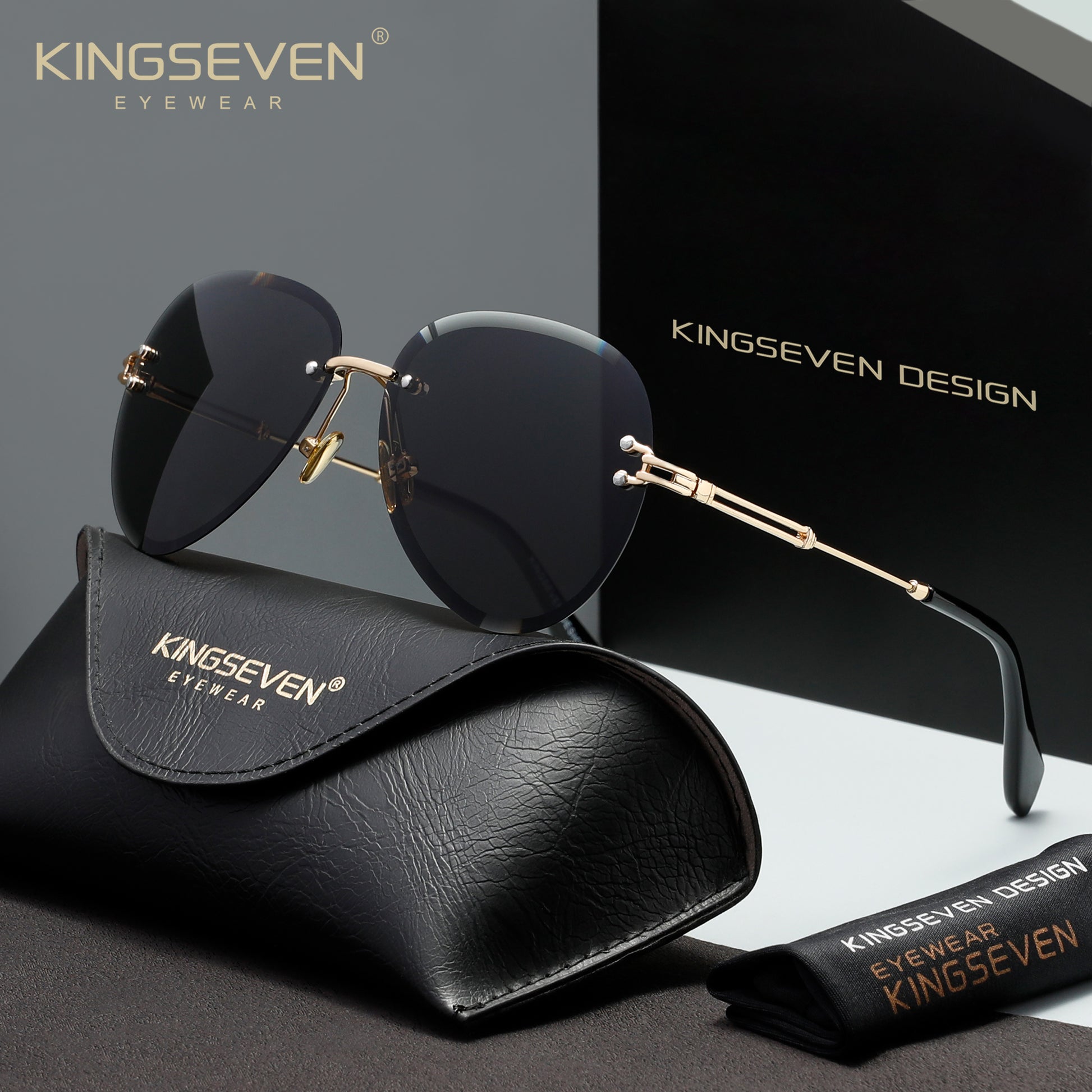 KINGSEVEN N802 gray sunglasses for women