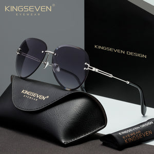 KINGSEVEN N802 gradient gray sunglasses for women