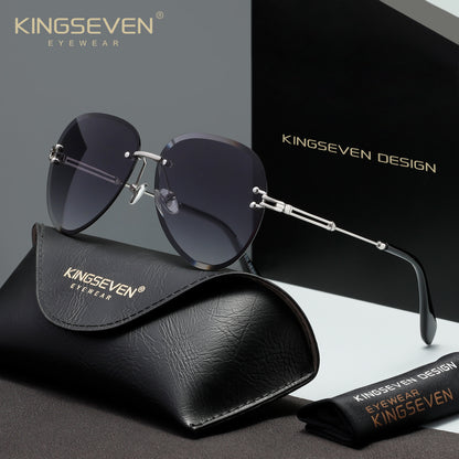 KINGSEVEN N802 gradient gray sunglasses for women