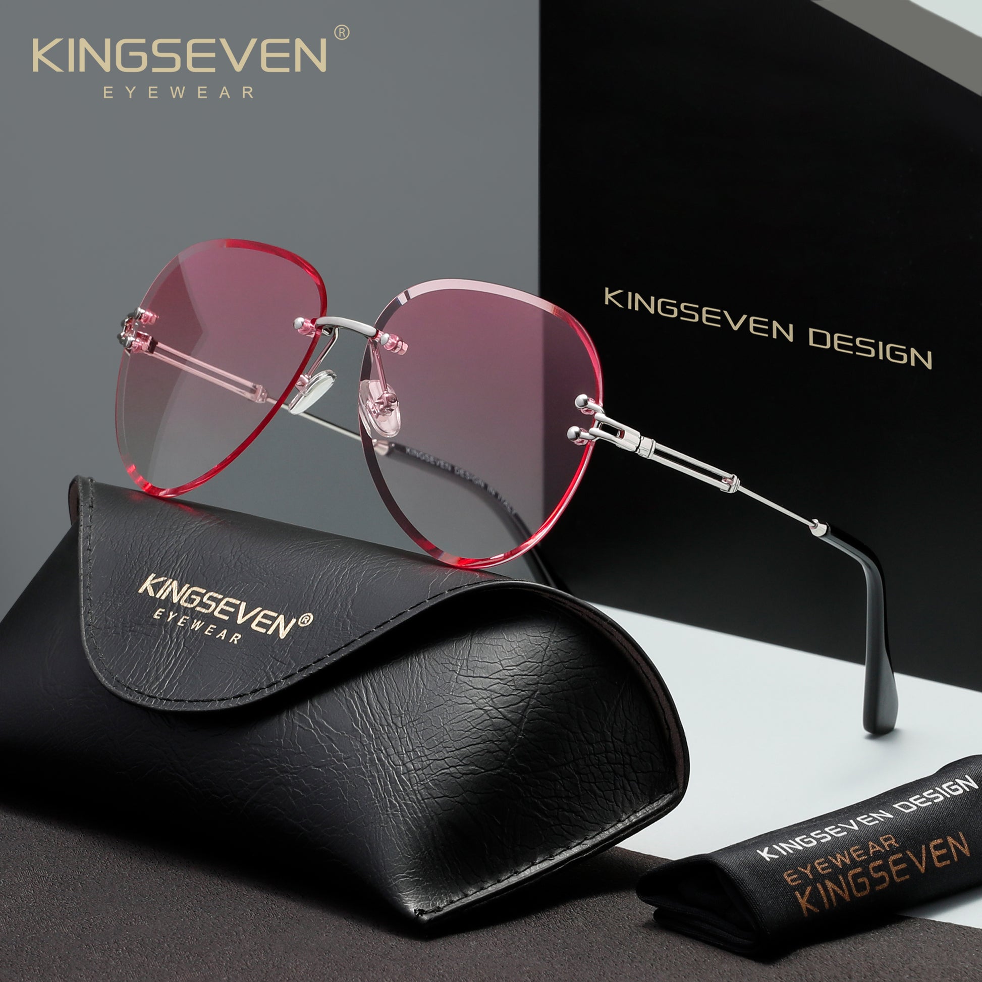 KINGSEVEN N802 pink sunglasses for women