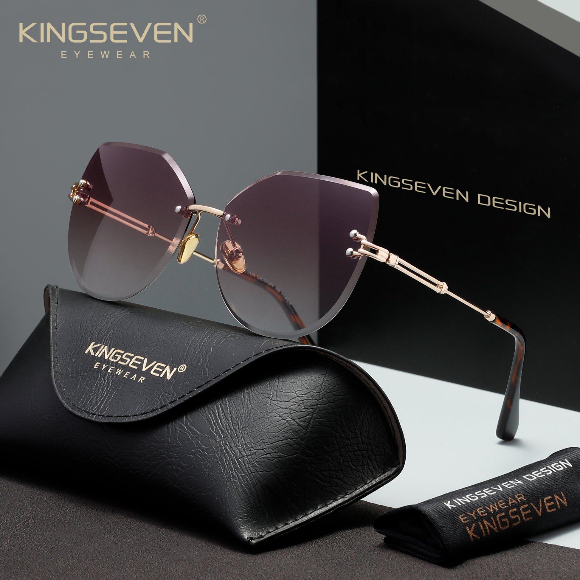 KINGSEVEN N807 purple polarized sunglasses for women