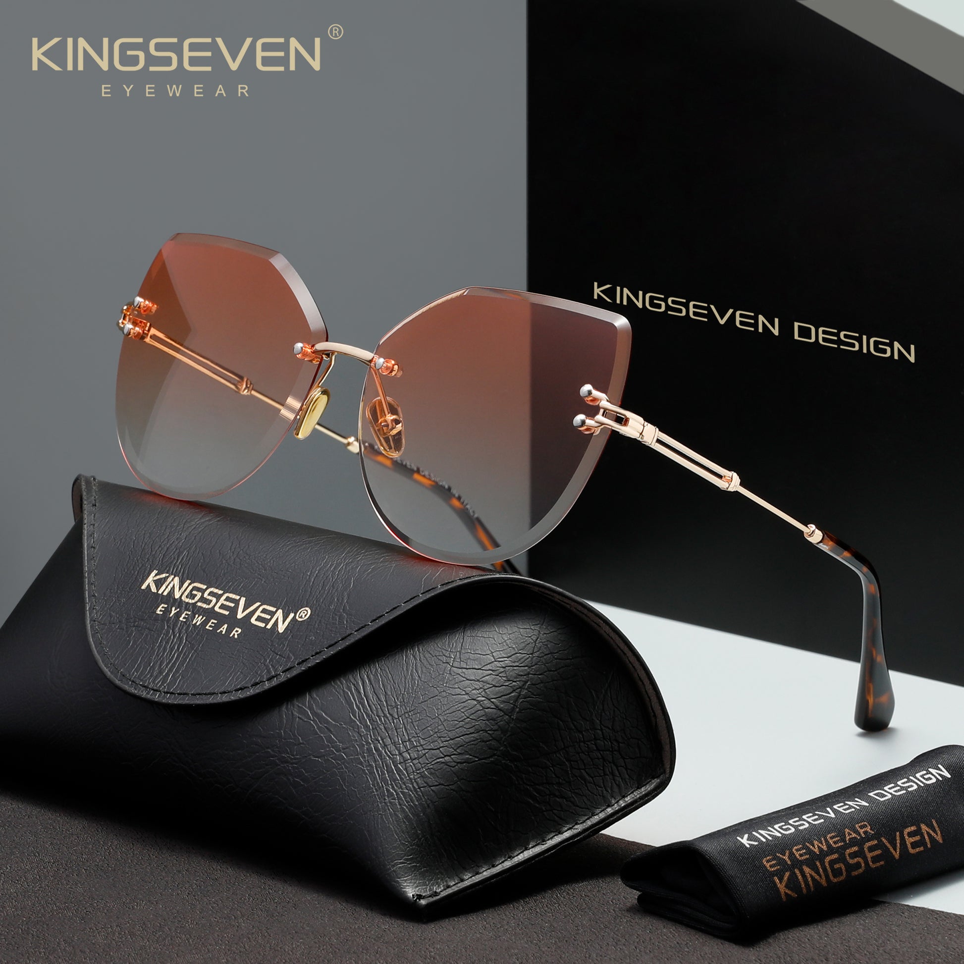 KINGSEVEN N807 orange polarized sunglasses for women