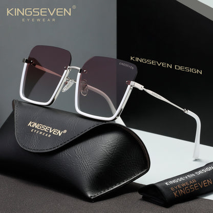 KINGSEVEN N808 white-gray polarized sunglasses for women