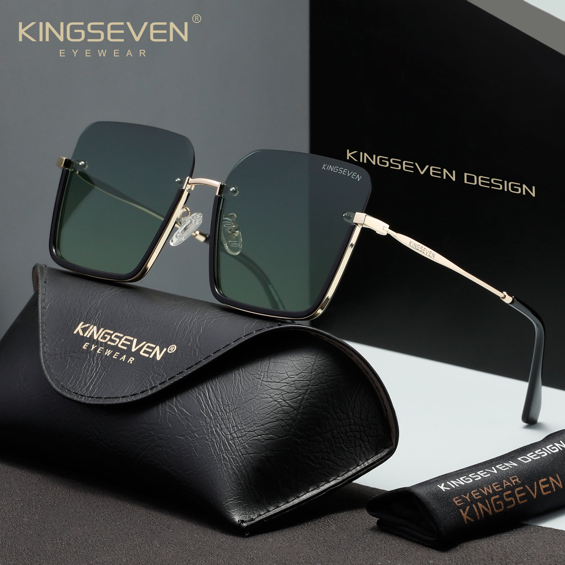 KINGSEVEN N808 green polarized sunglasses for women