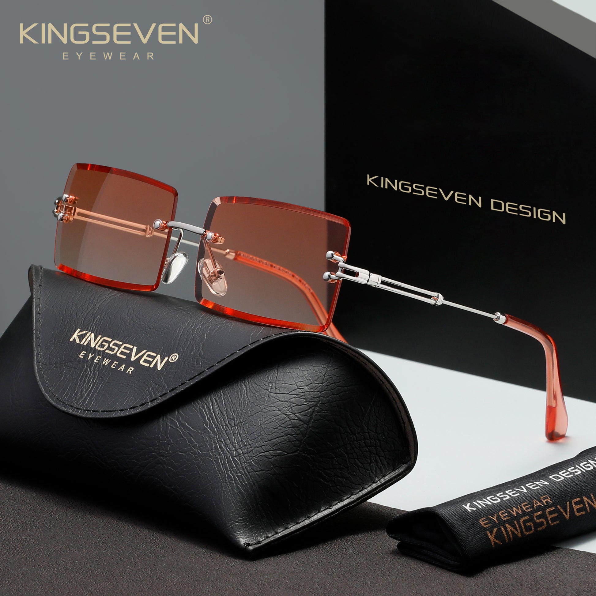 KINGSEVEN N810 orange polarized sunglasses for women