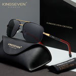 KINGSEVEN N724 gold gray polorized sunglasses for men