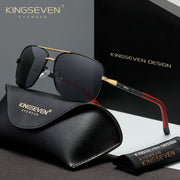KINGSEVEN N724 gold gray polorized sunglasses for men