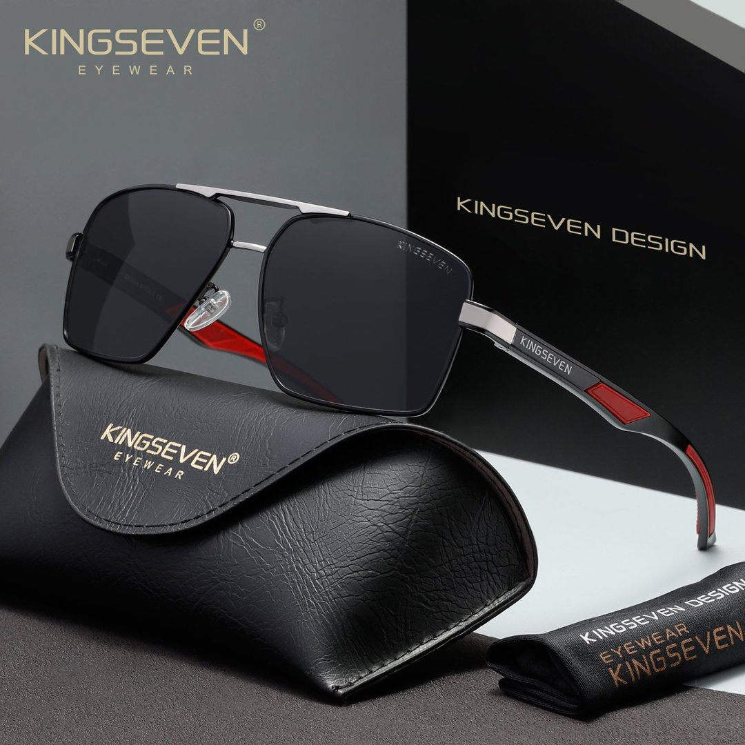 KINGSEVEN N7719 silver-gray polorized sunglasses for men