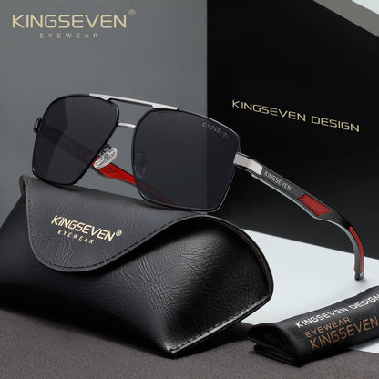 KINGSEVEN N7719 silver-gray polorized sunglasses for men