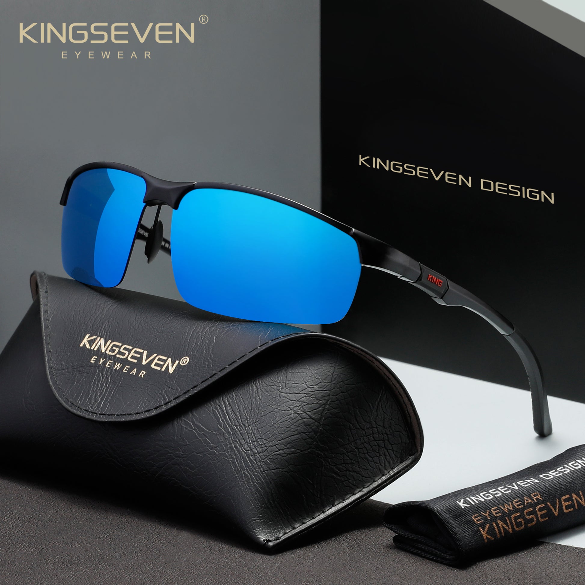 KINGSEVEN N9121 blue polarized sunglasses for men