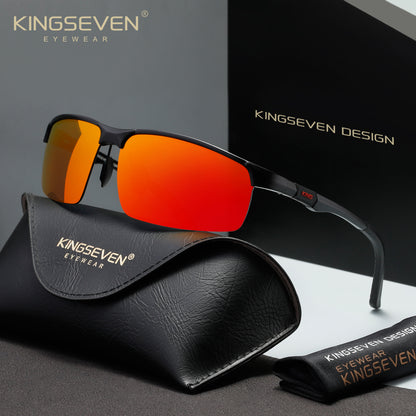 KINGSEVEN N9121 red polarized sunglasses for men