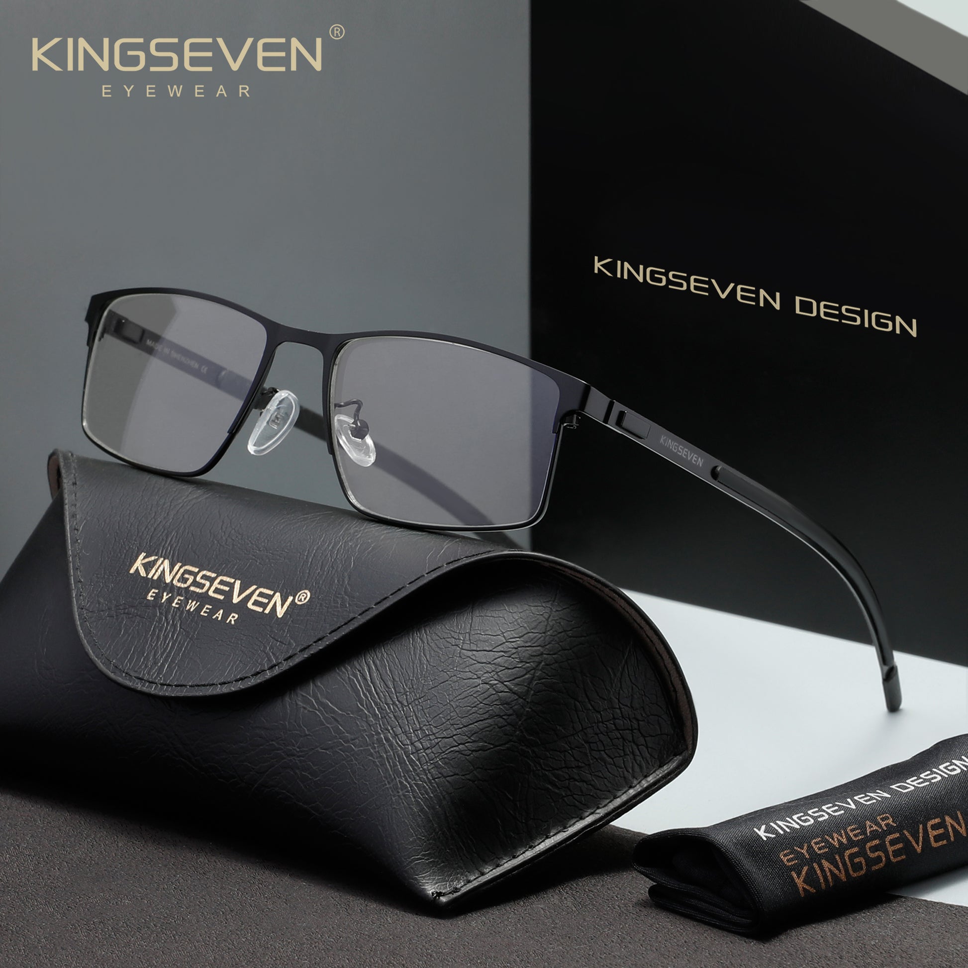 KINGSEVEN N9186 black blue light sunglasses for men