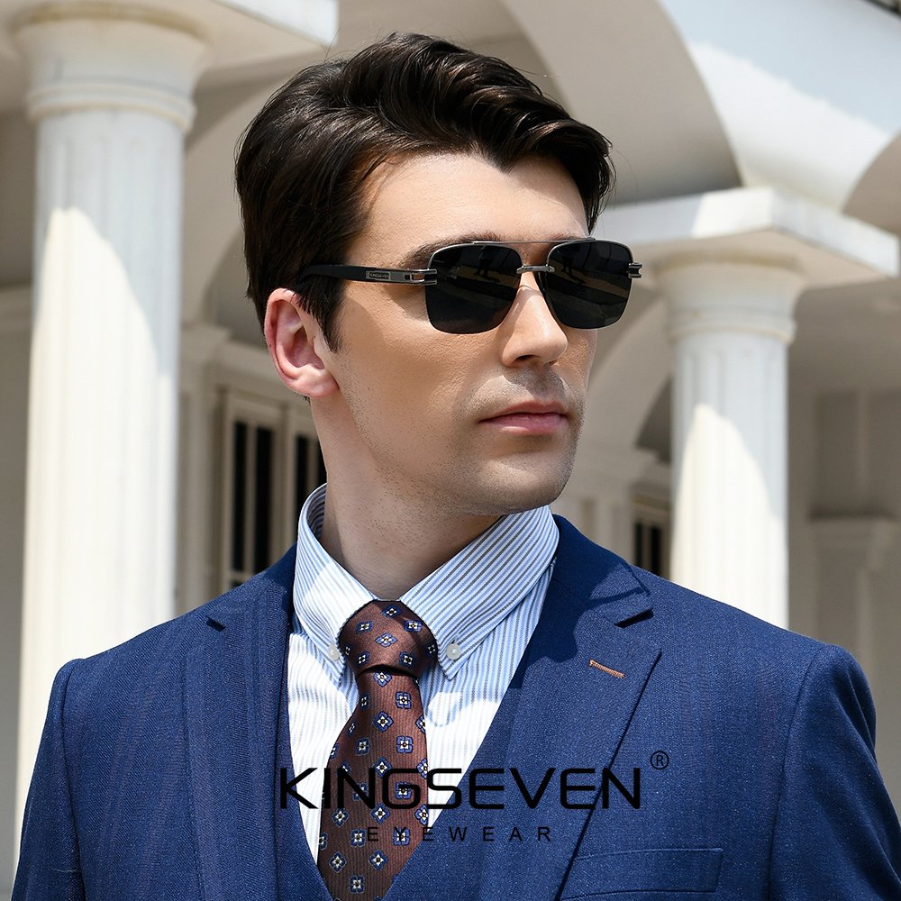 Man wearing KINGSEVEN N7666 sunglasses outdoor