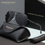 KINGSEVEN K725 black gray polarized sunglasses for men