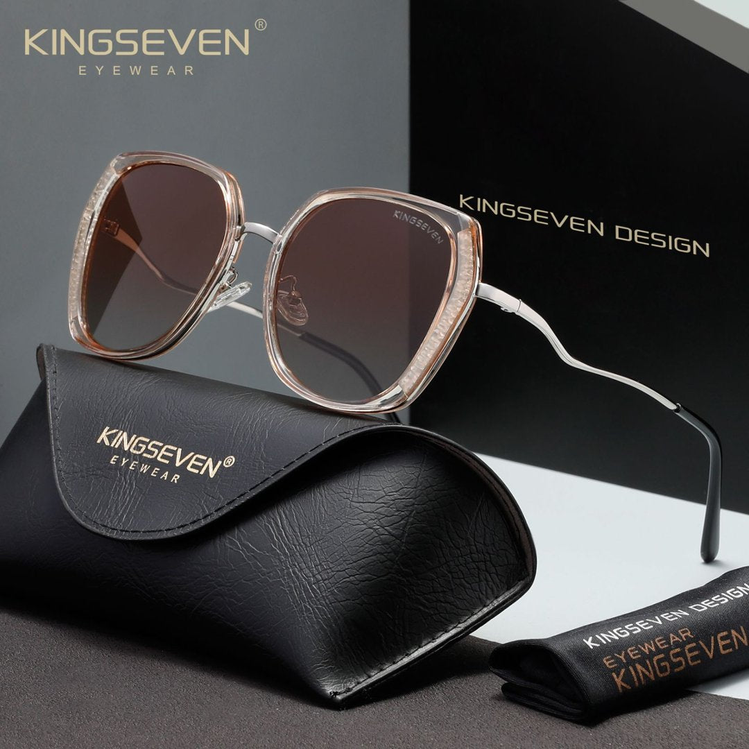 KINGSEVEN N7832 brown polorized sunglasses for women