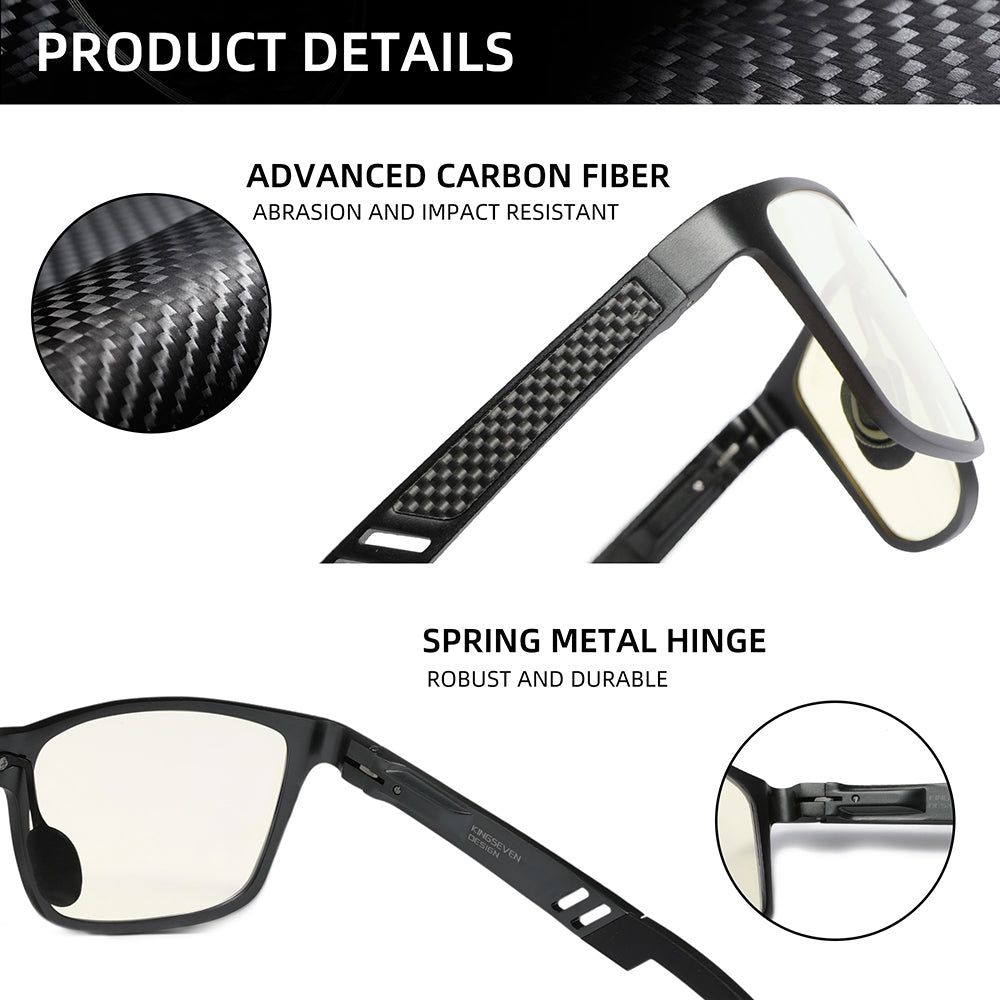 KINGSEVEN N71810 men blue light blocking sunglasses aluminum frame