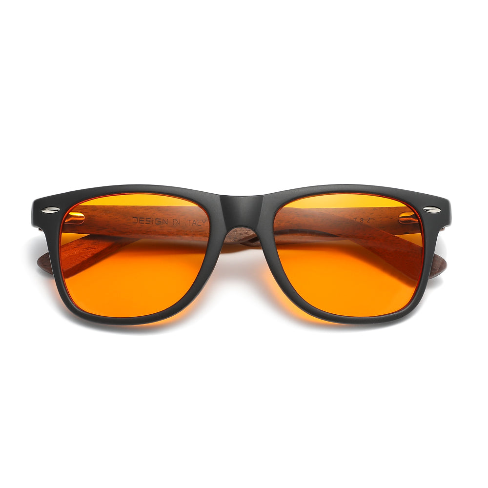 KINGSEVEN W5520 blue light sunglasses wooden frame