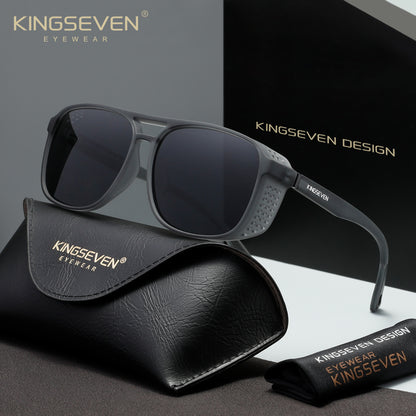 KINGSEVEN LE790 black gray polarized sunglasses for men