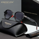 KINGSEVEN LE791 shiny black polarized sunglasses for men