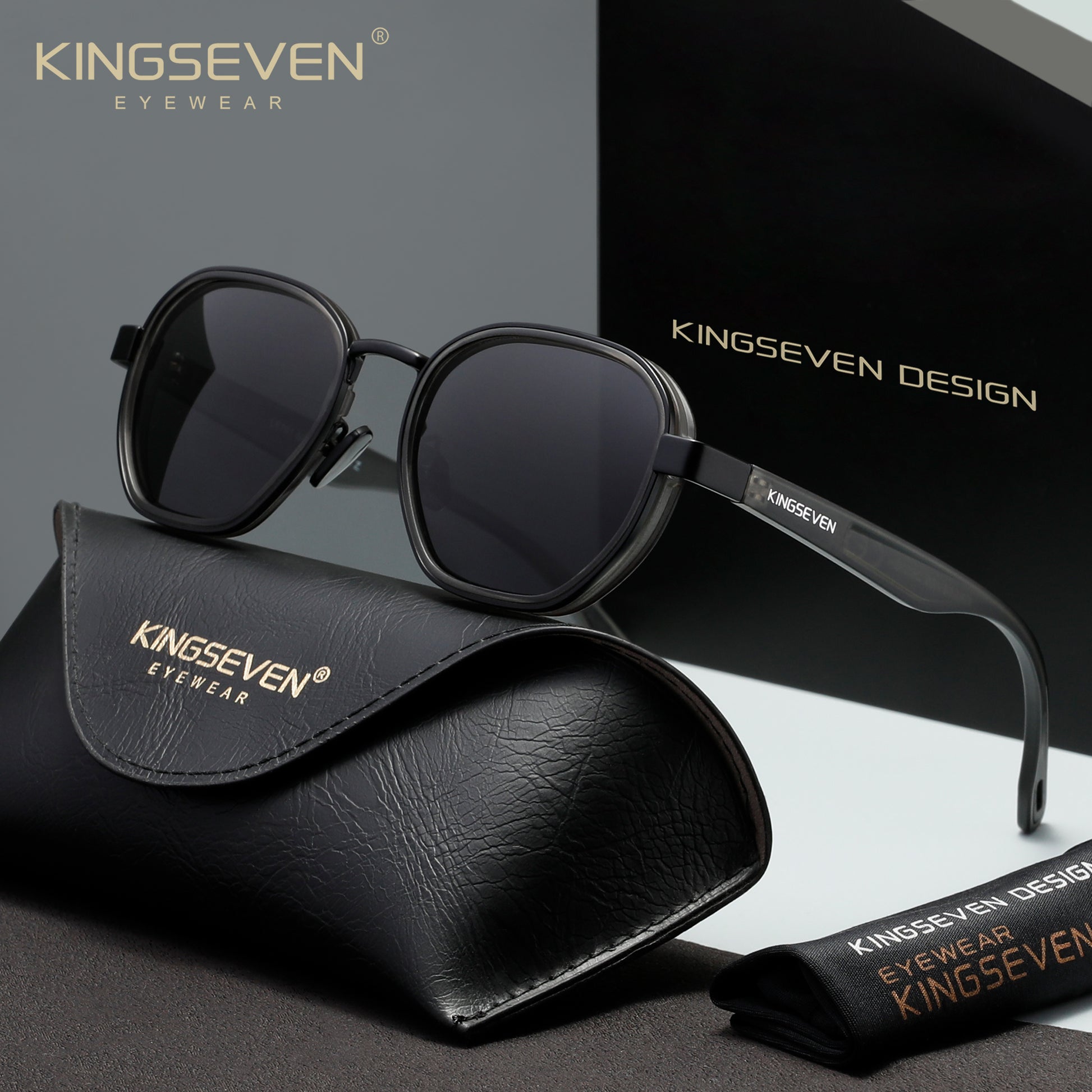 KINGSEVEN LE791 gray polarized sunglasses for women