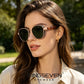 Woman wearing KINGSEVEN LE791 sunglasses outdoor