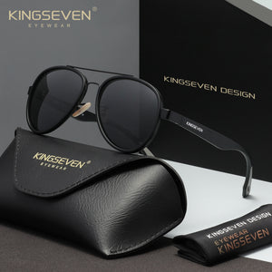 KINGSEVEN LE796 matte black  gray polarized sunglasses for men