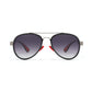 KINGSEVEN LE796 men shiny black gray polarized sunglasses aluminum frame