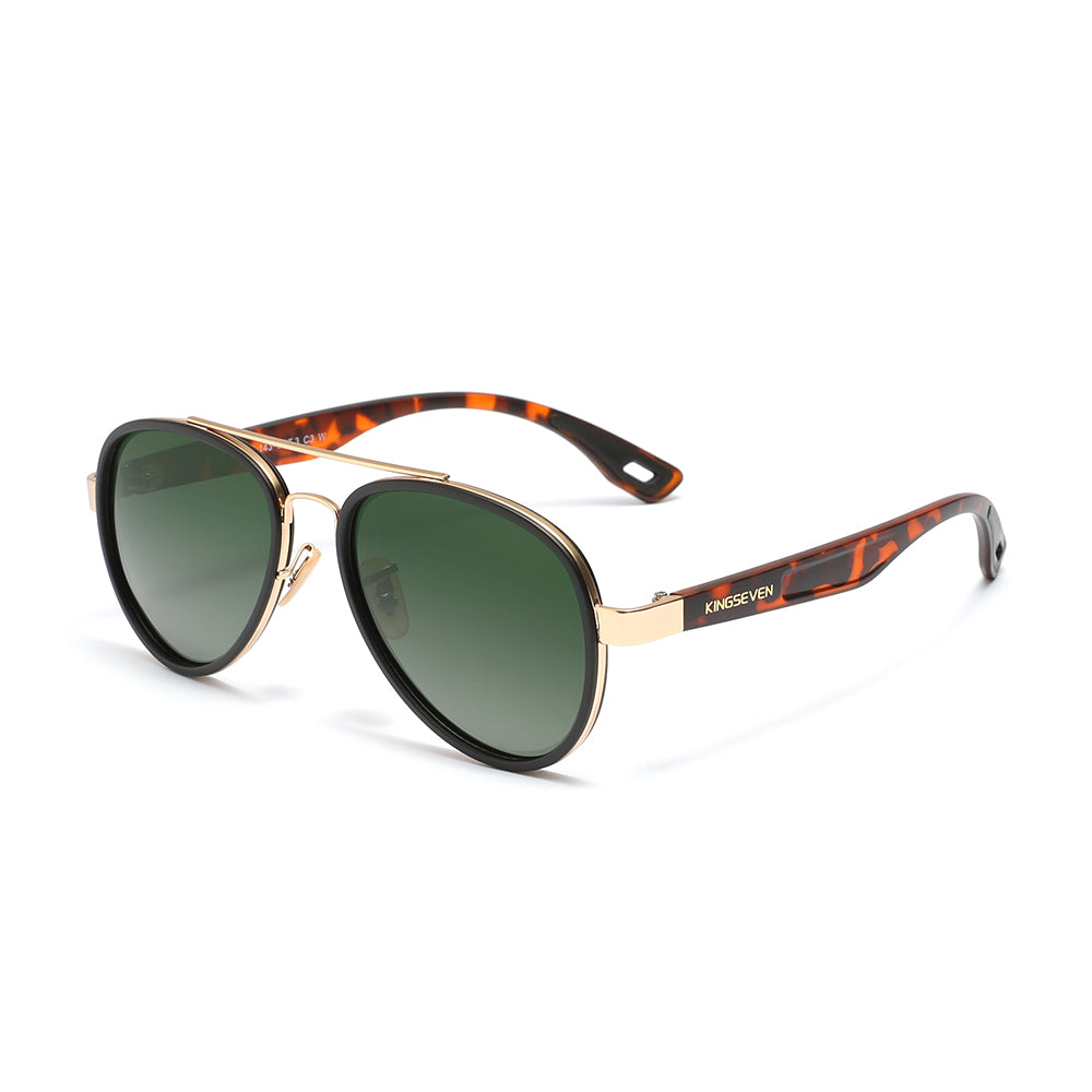 KINGSEVEN LE796 men green polarized sunglasses aluminum frame