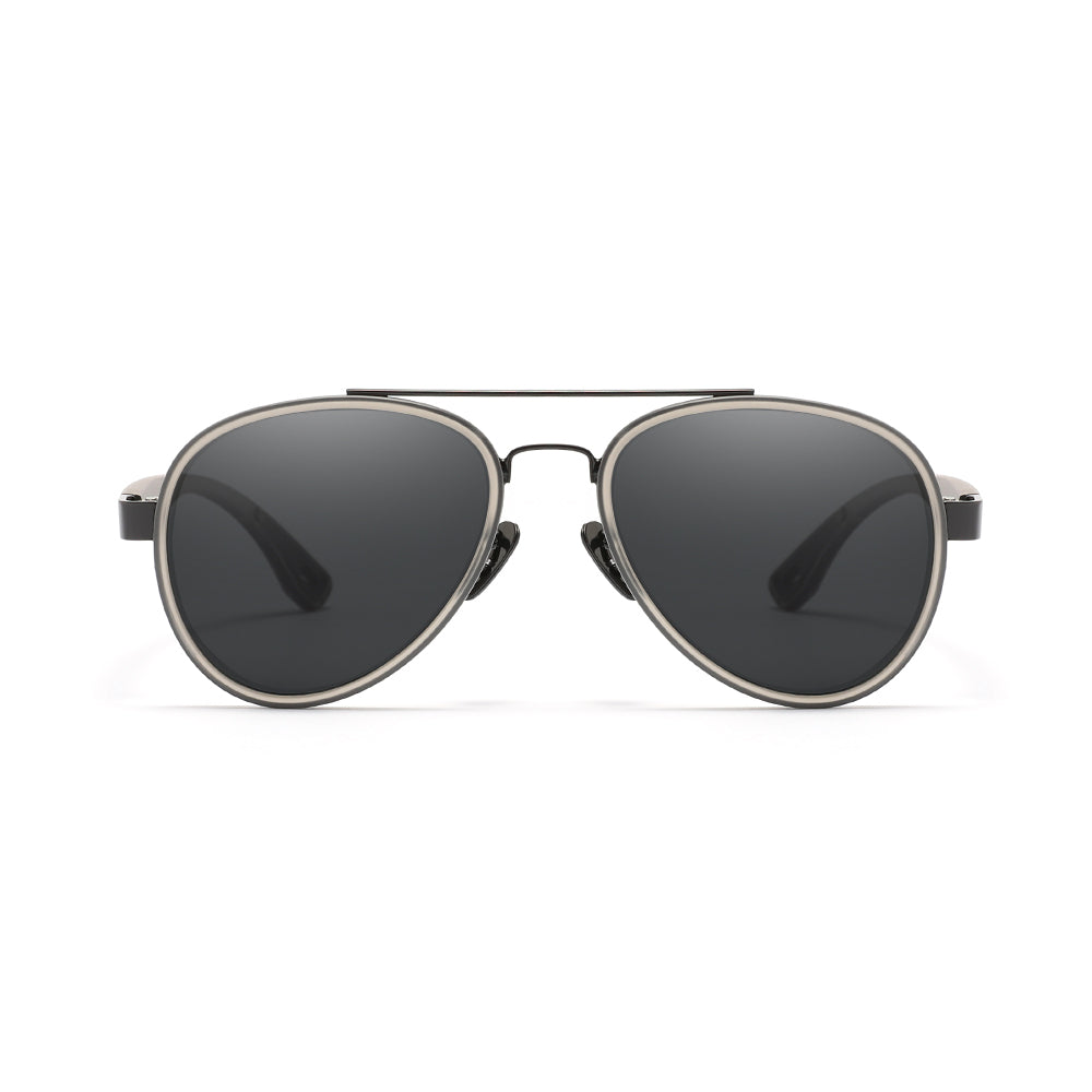 KINGSEVEN LE796 men matte gray gray polarized sunglasses aluminum frame