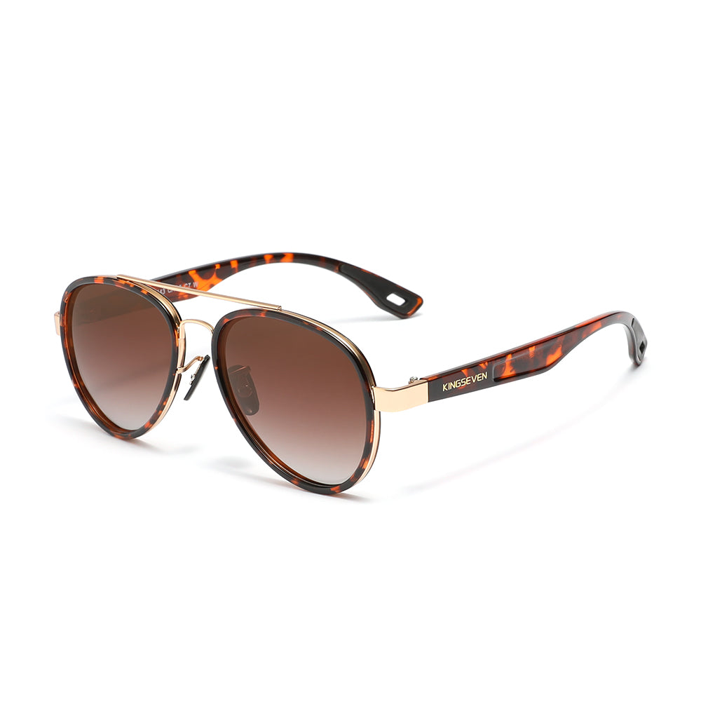 KINGSEVEN LE796 men brown polarized sunglasses aluminum frame