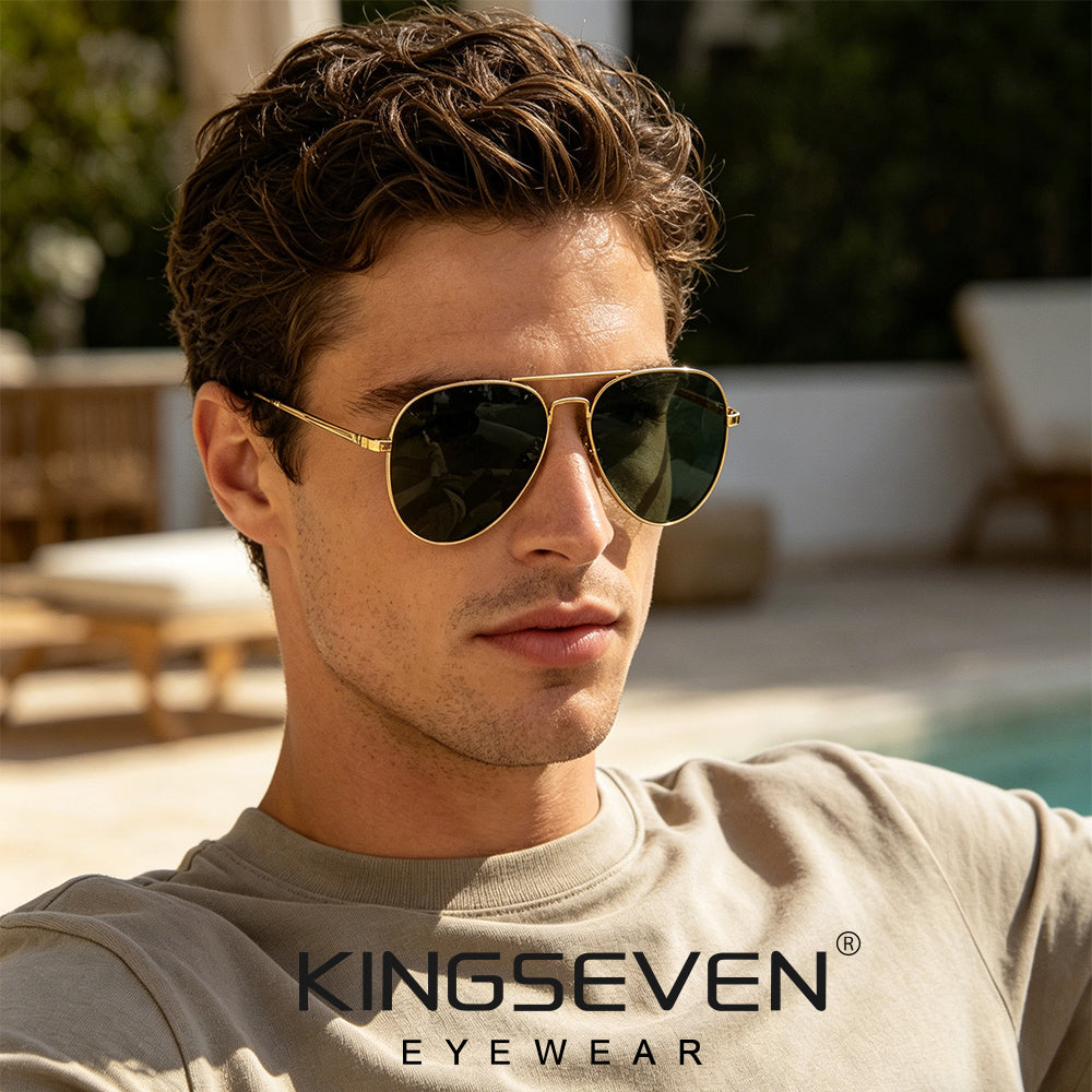 Man wearing KINGSEVEN N72117 sunglasses outdoor