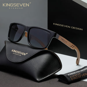 KINGSEVEN W5508 black Gradient gray polarized sunglasses