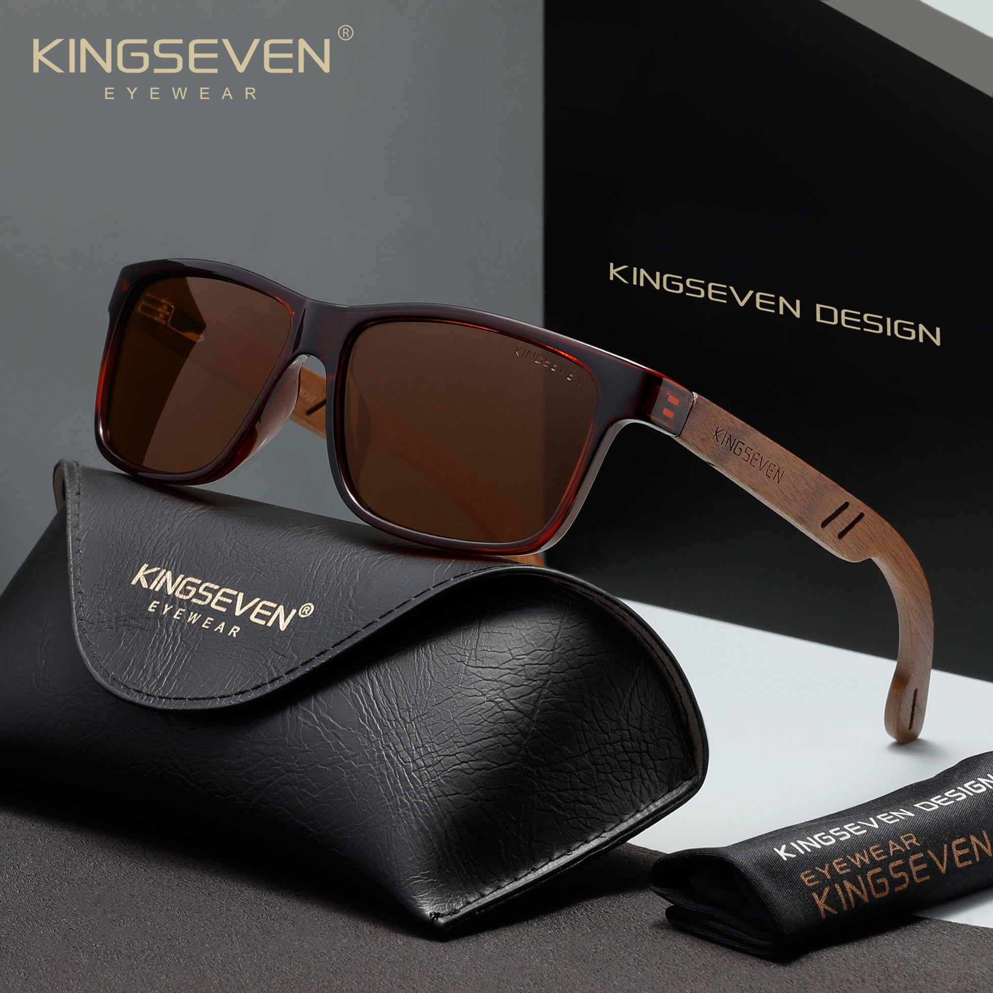 KINGSEVEN W5508 brown polarized sunglasses
