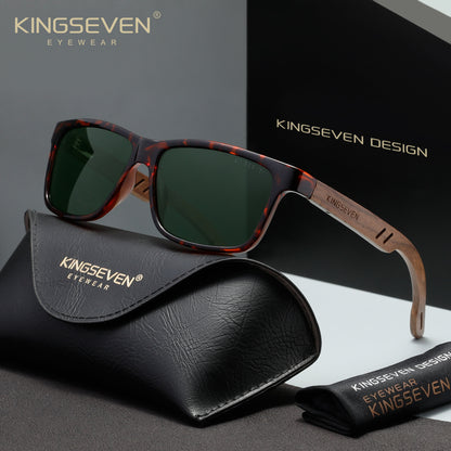 KINGSEVEN W5508 leopard green gray polarized sunglasses