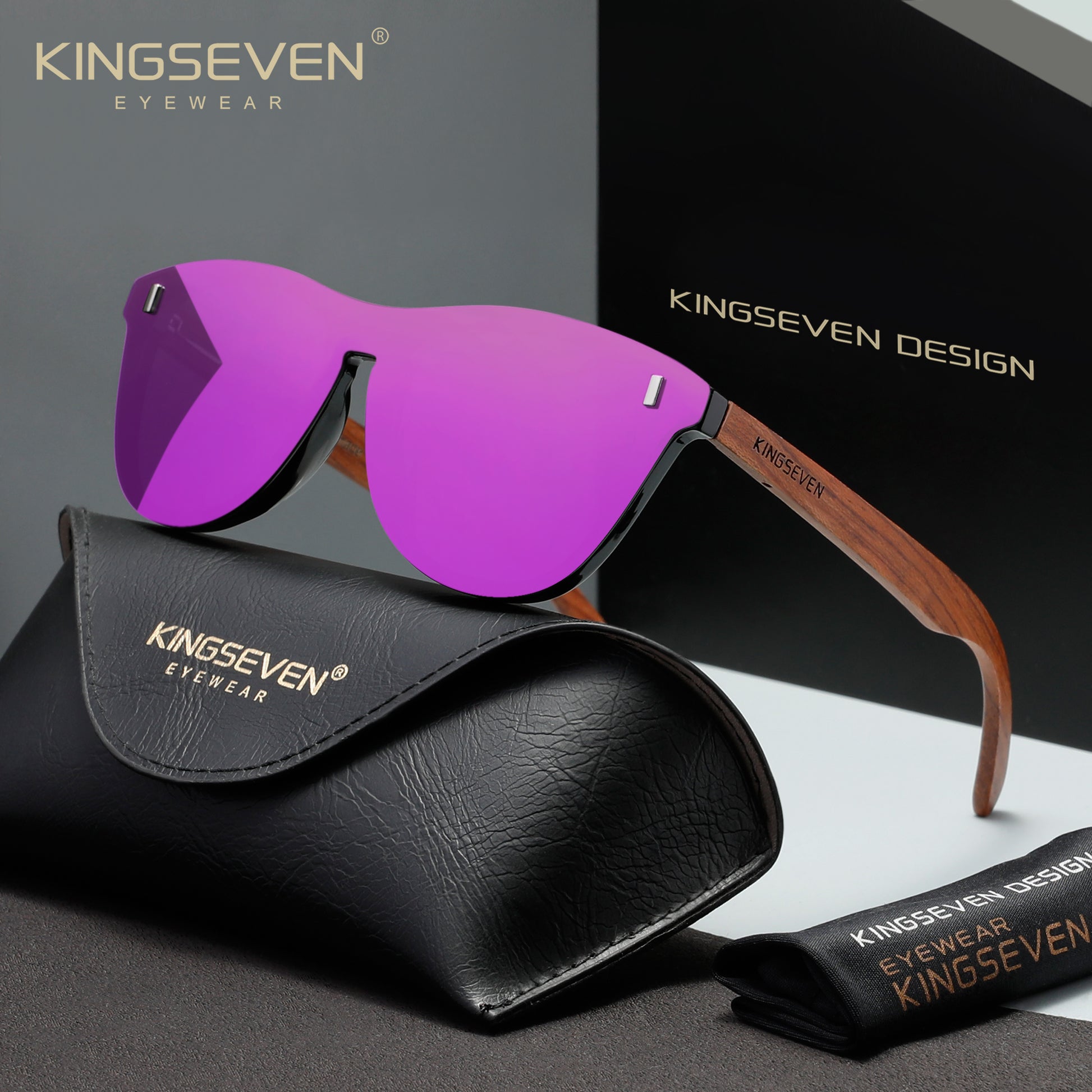 KINGSEVEN W5510 purple polarized sunglasses