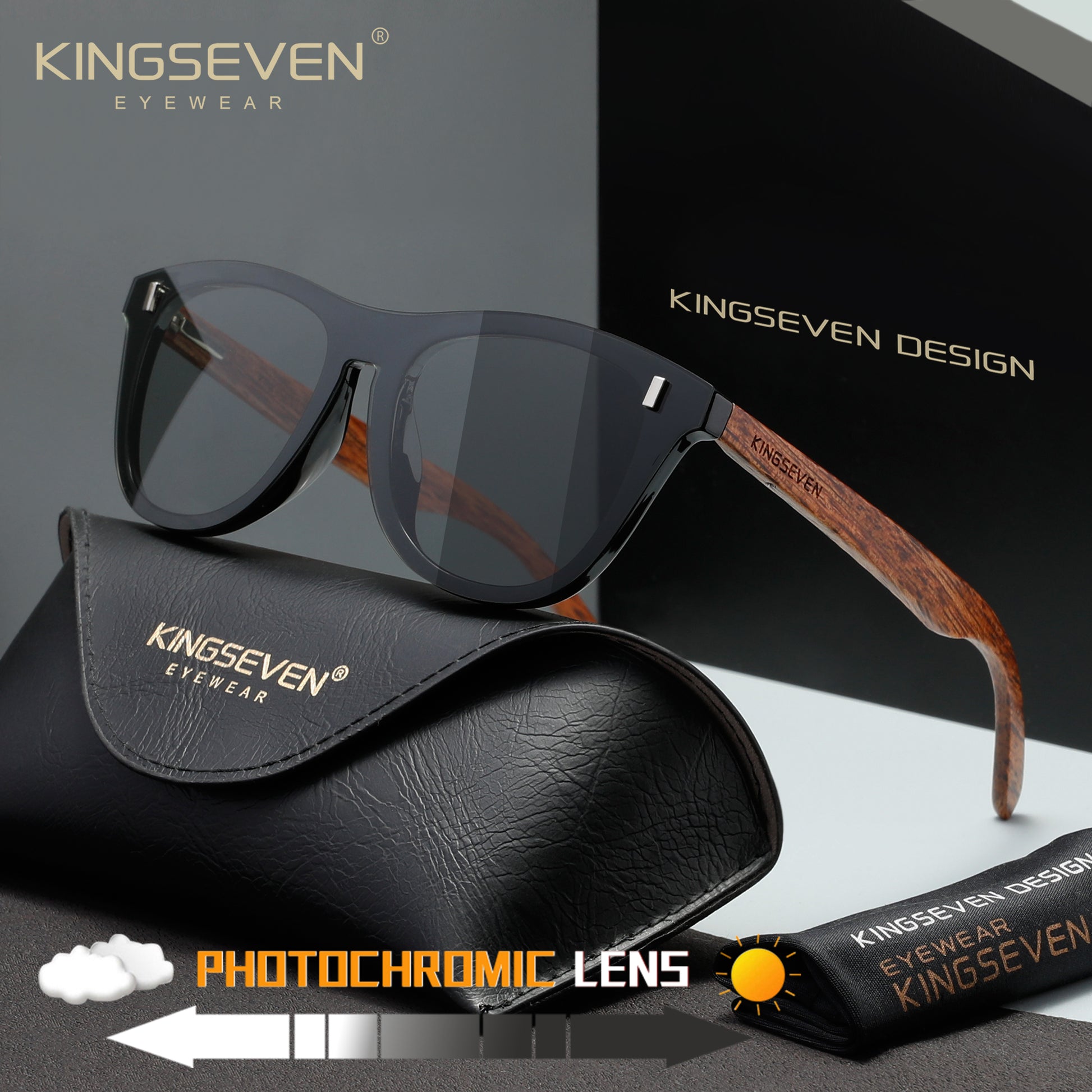 KINGSEVEN W5510 photochromic polarized sunglasses