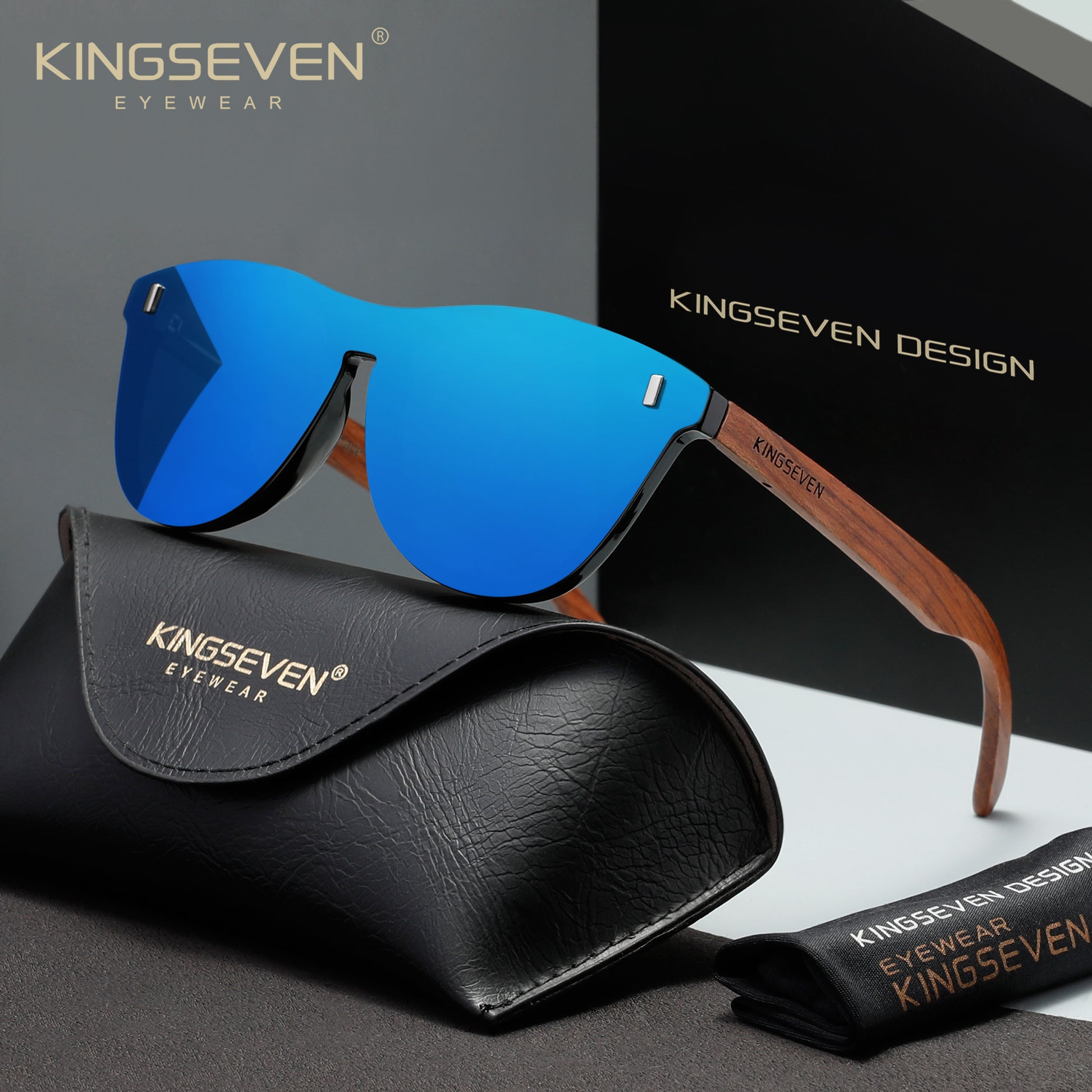 KINGSEVEN W5510 blue polarized sunglasses