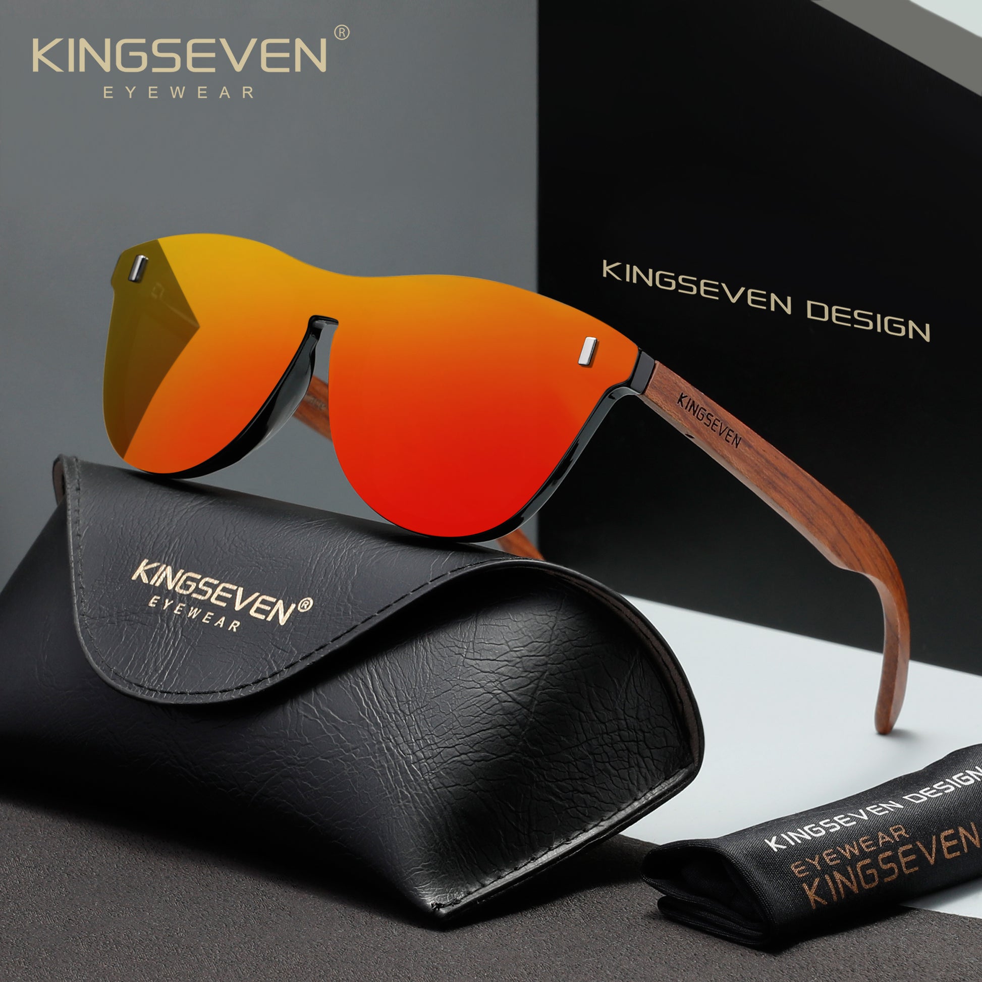 KINGSEVEN W5510 red polarized sunglasses