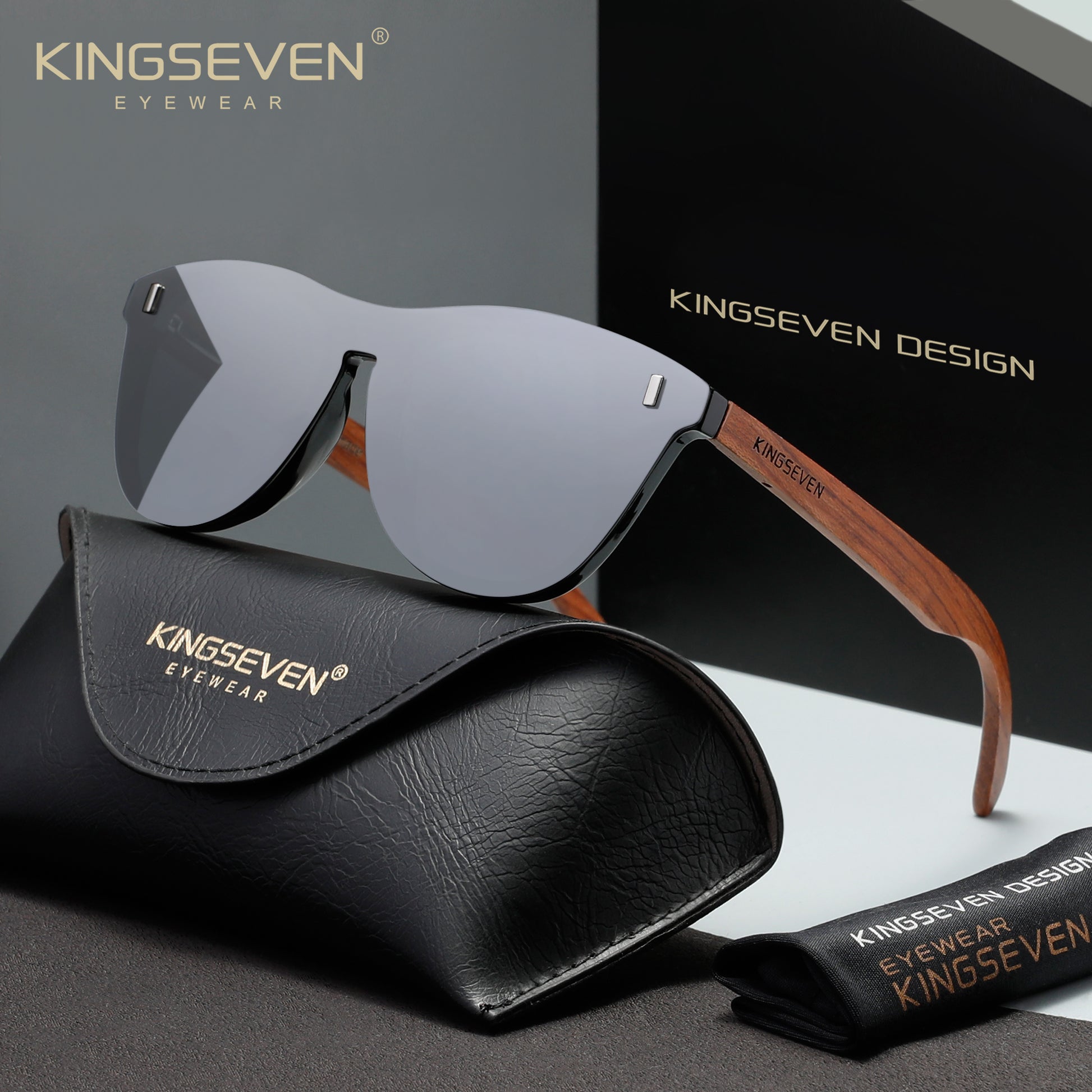 KINGSEVEN W5510 white polarized sunglasses