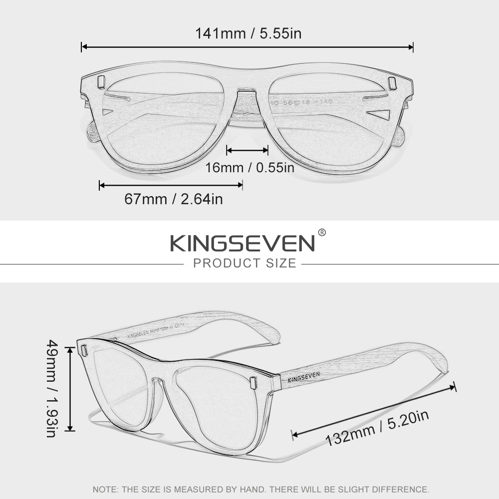 KINGSEVEN W5510 sunglasses size