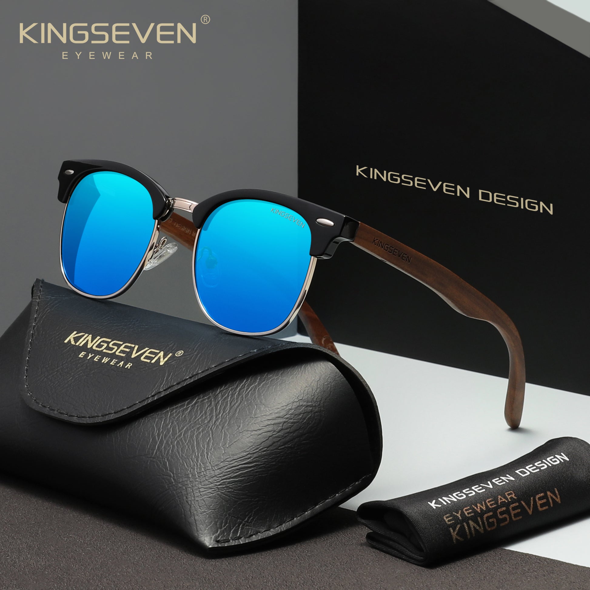KINGSEVEN W5516 blue polarized sunglasses