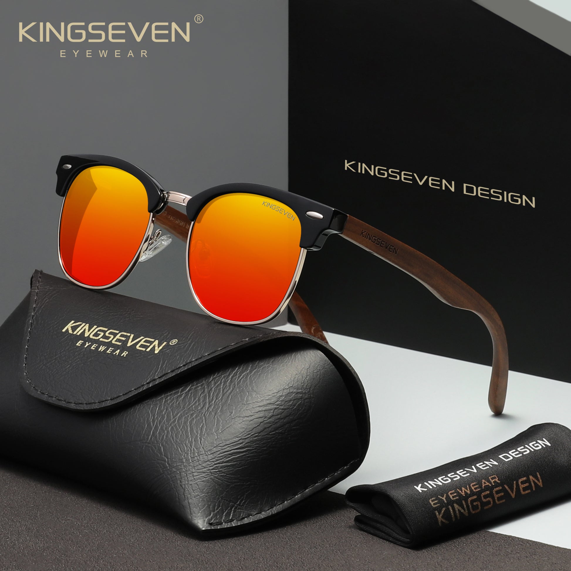 KINGSEVEN W5516 red polarized sunglasses