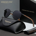 KINGSEVEN W5519 black gray polarized sunglasses